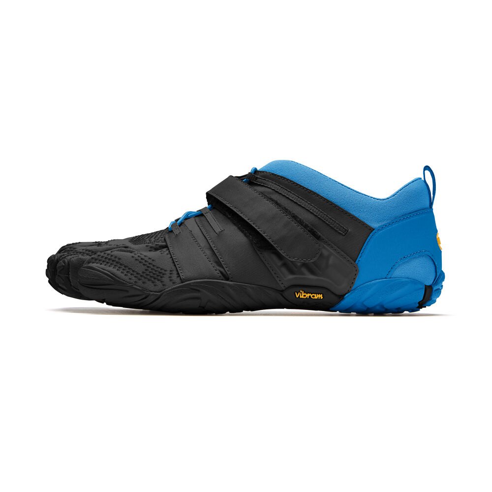 Vibram Five Fingers Mens Hiking Shoes - Black/Blue - V-Train 2.0 - 51243-VIMY